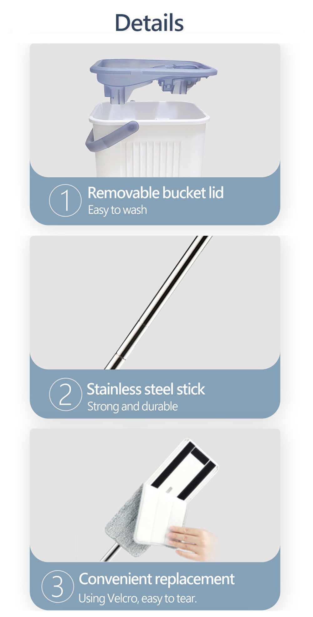 Slide Clean Double Scraper Flat Mop-11